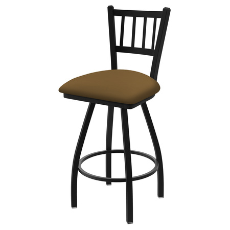 HOLLAND BAR STOOL CO 36" Swivel Bar Stool, Black Wrinkle, Canter Saddle Seat 81036BW012